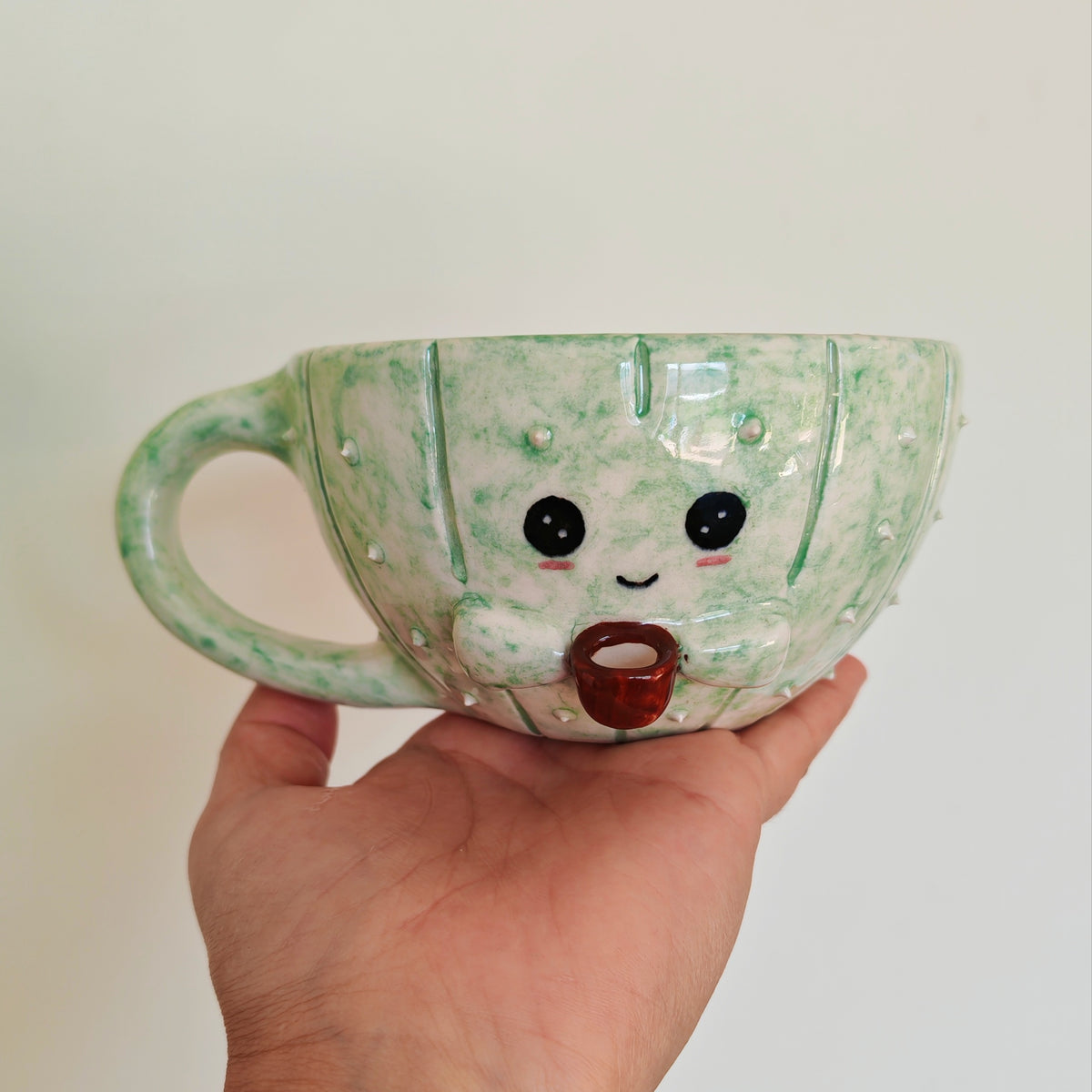 Taza Cactito con suaves espinas 🌵