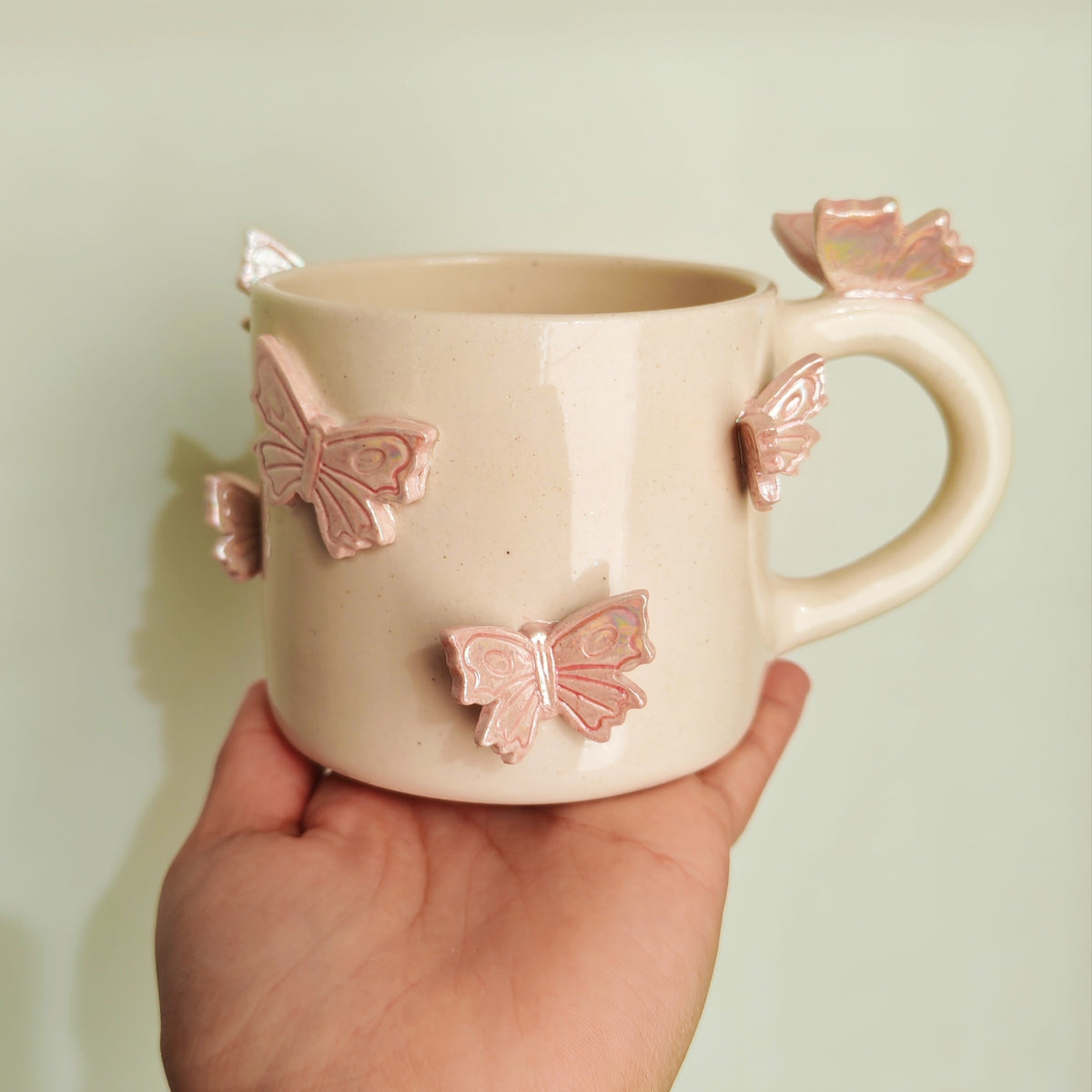 Taza Mariposas con Nácar