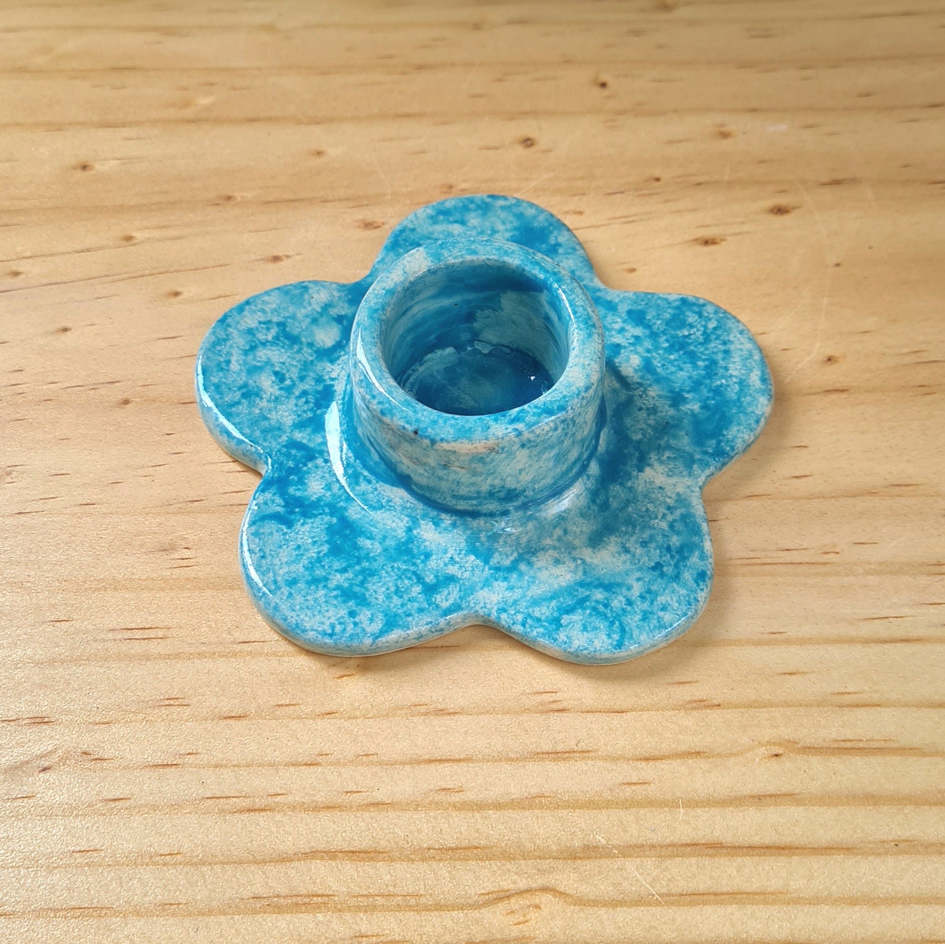 Portavela Flor Celeste