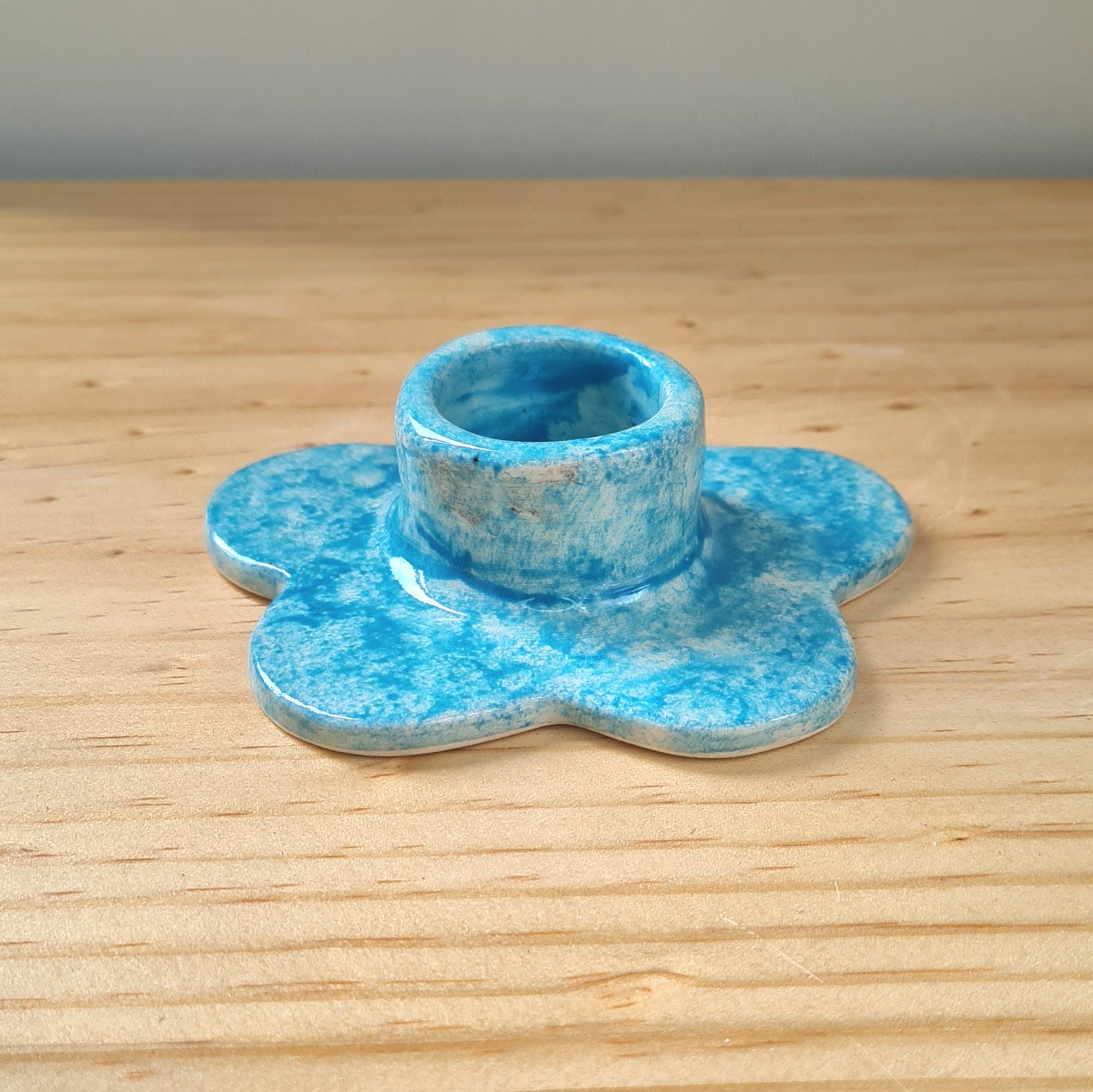 Portavela Flor Celeste