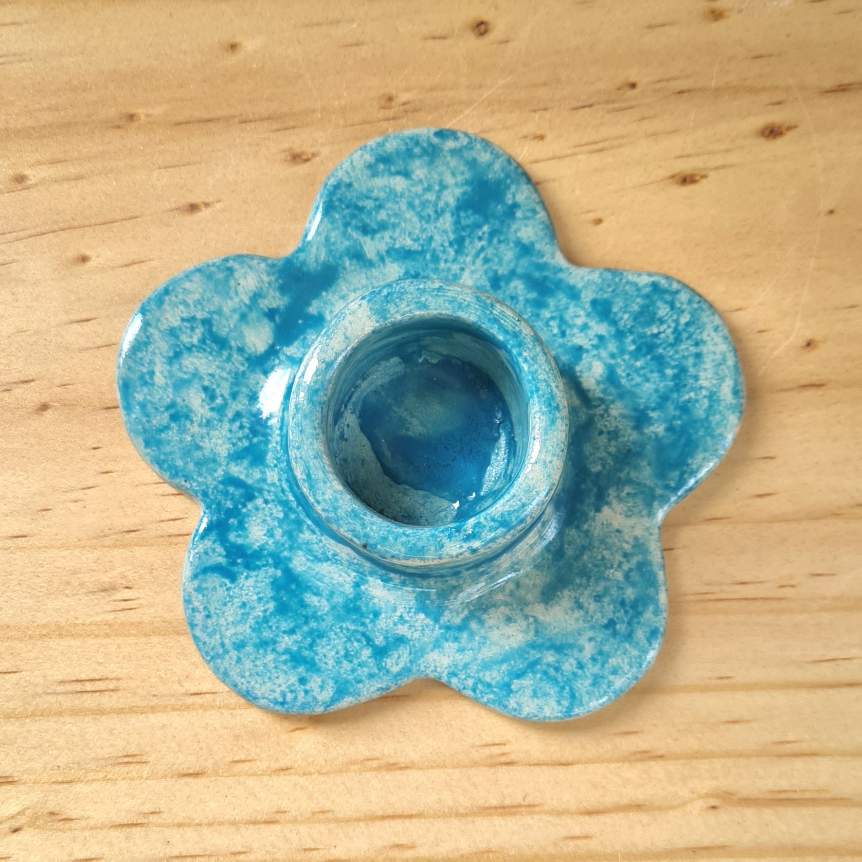 Portavela Flor Celeste