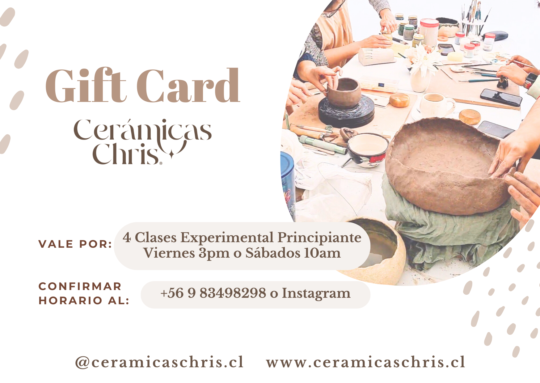 Clases Experimental Principiantes en Cerámica