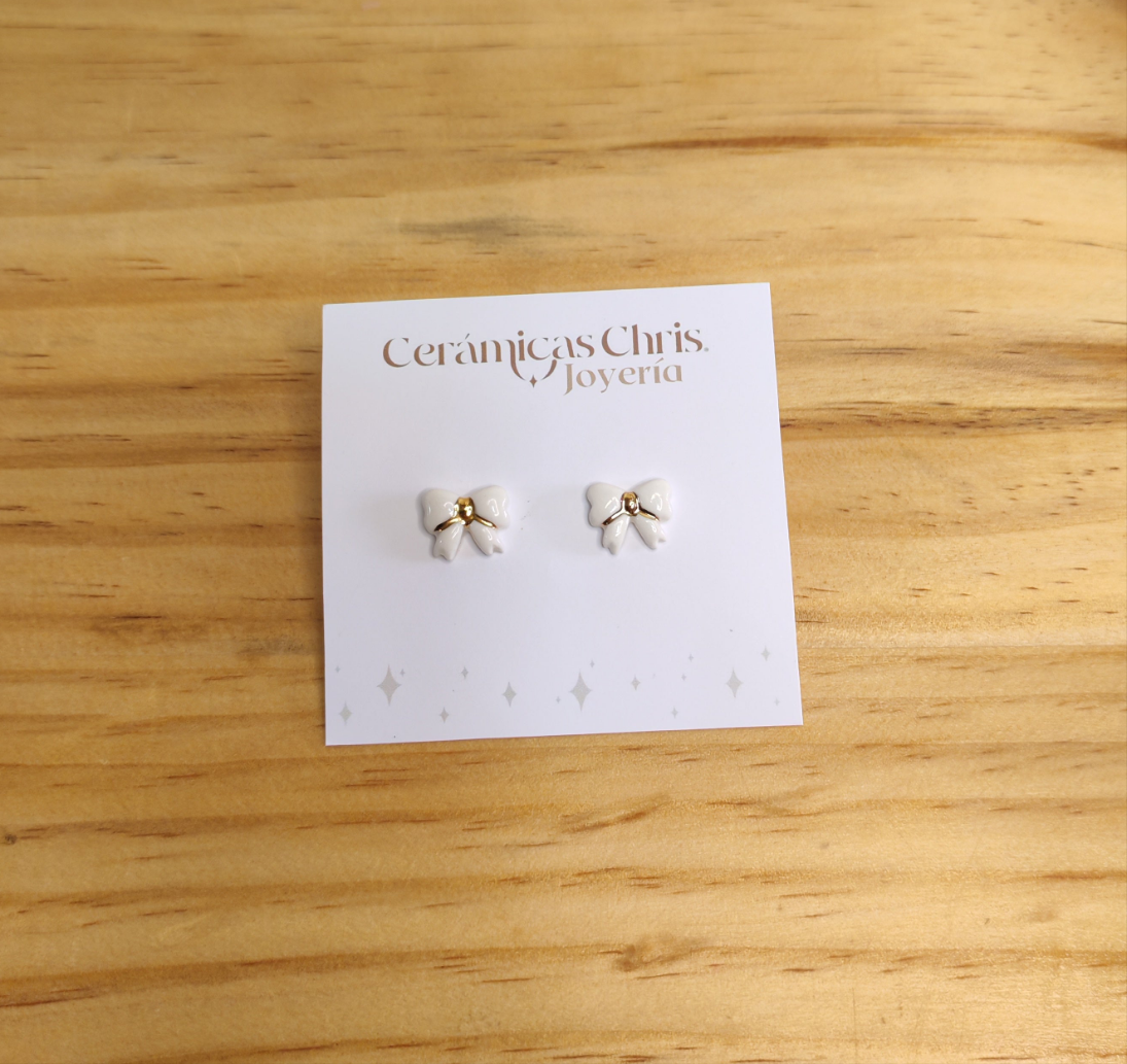 Aros Lazo Chico con detalles en Oro 24k