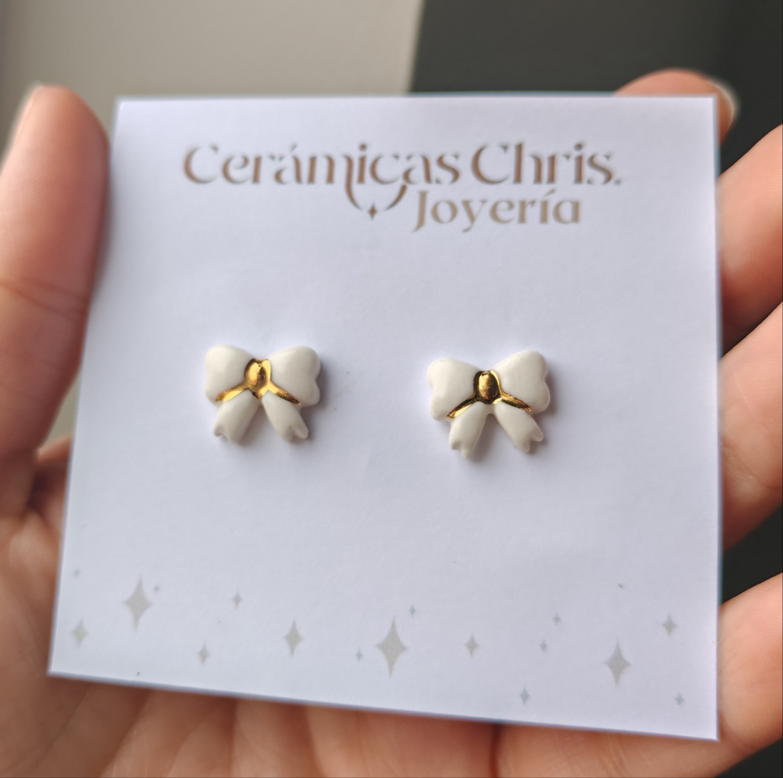 Aros Lazo Chico con detalles en Oro 24k
