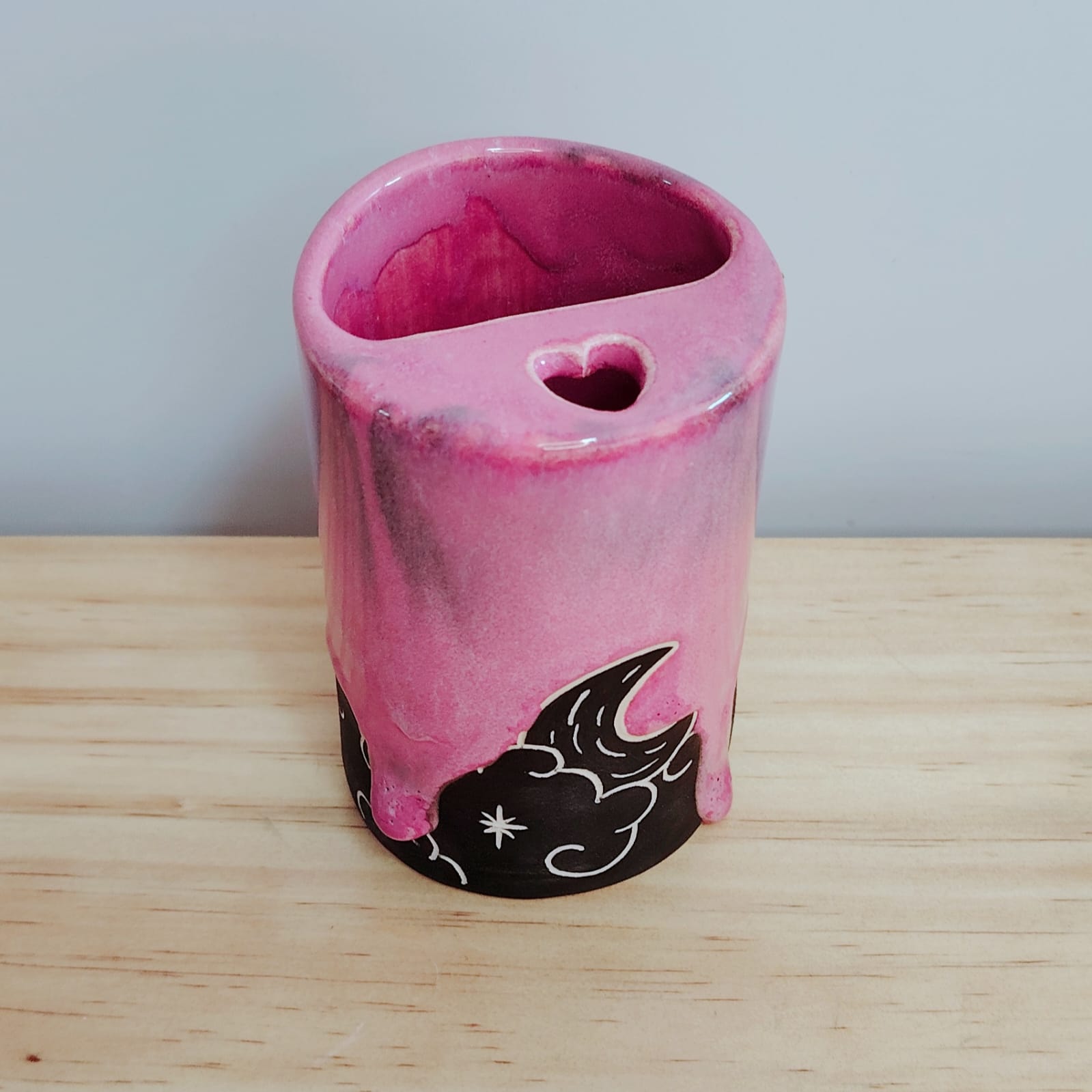 Vaso Noche Estrellada Luna Rosa