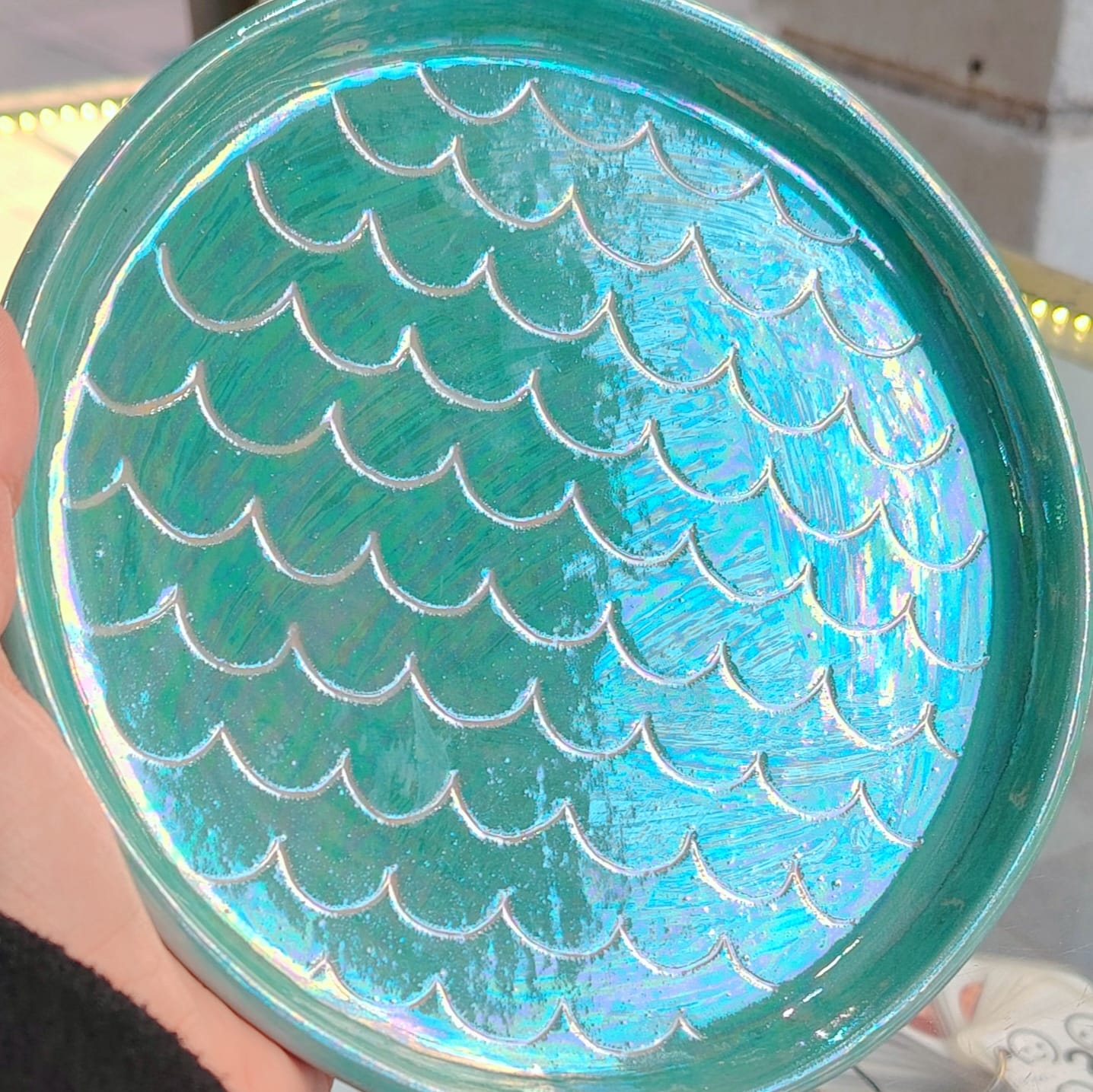 Plato Celeste Sirena Tornasol