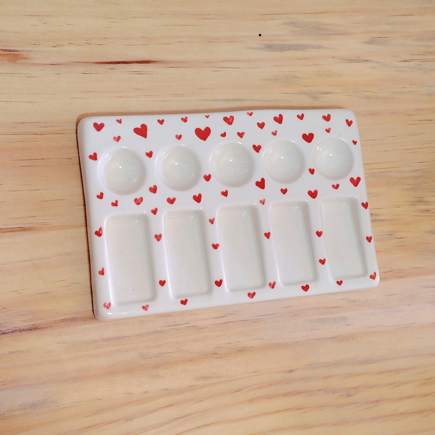 Paleta Mezcladora Acuarelas Corazones