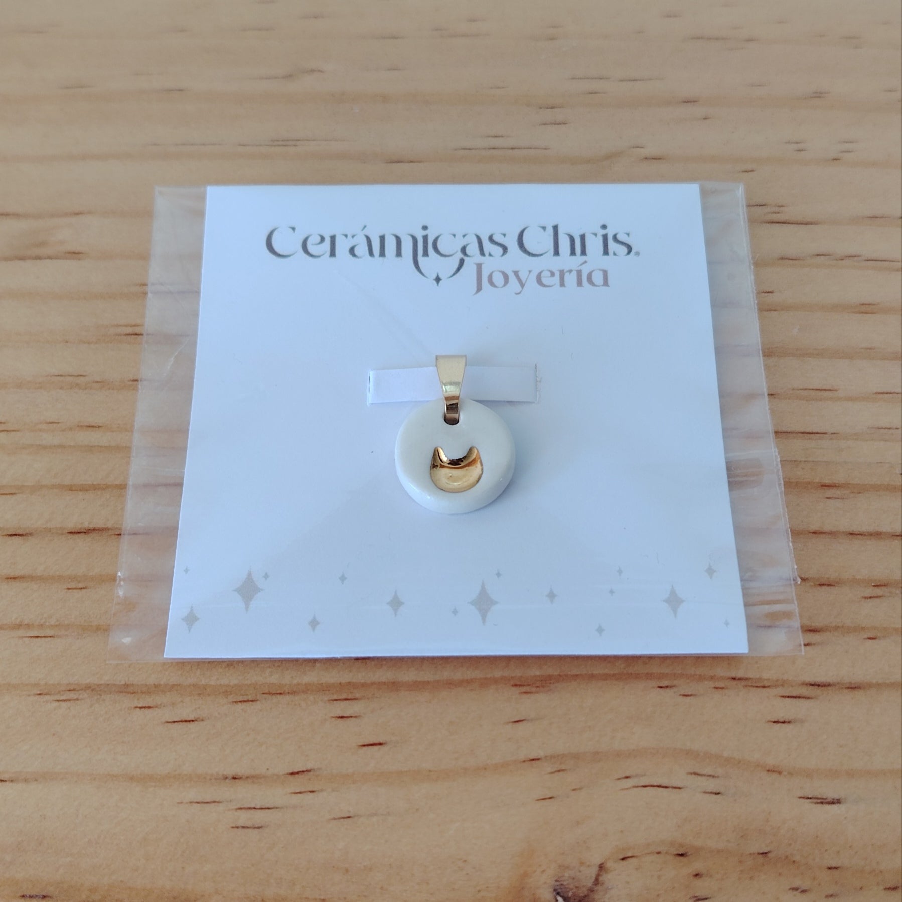 Dije Gatito de Cerámica con Oro 24k