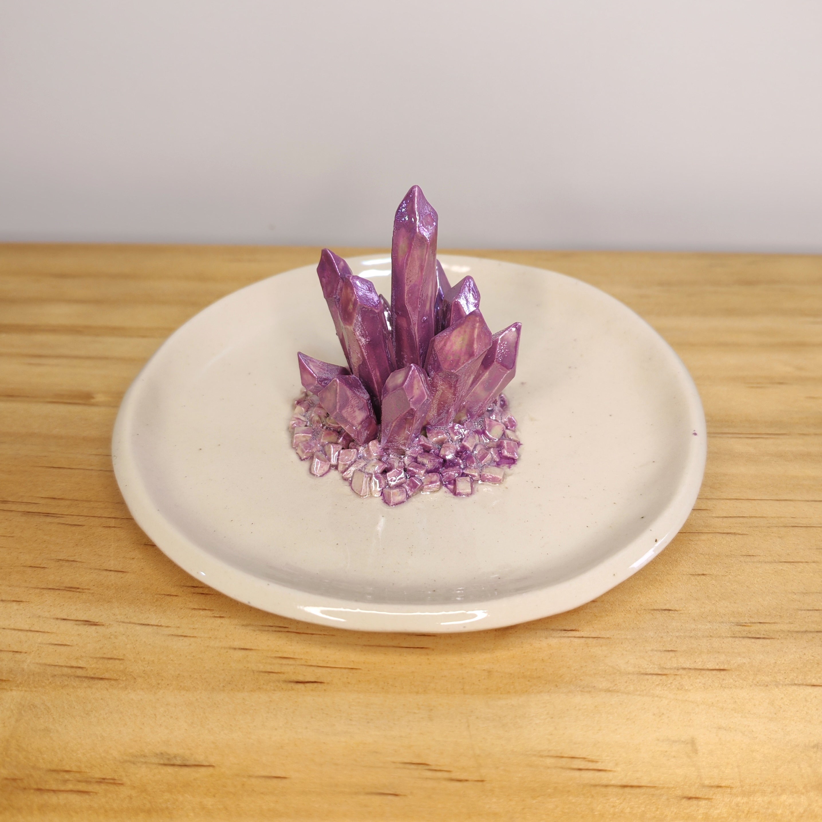 Joyero Amatistas de Cerámica con Tornasol