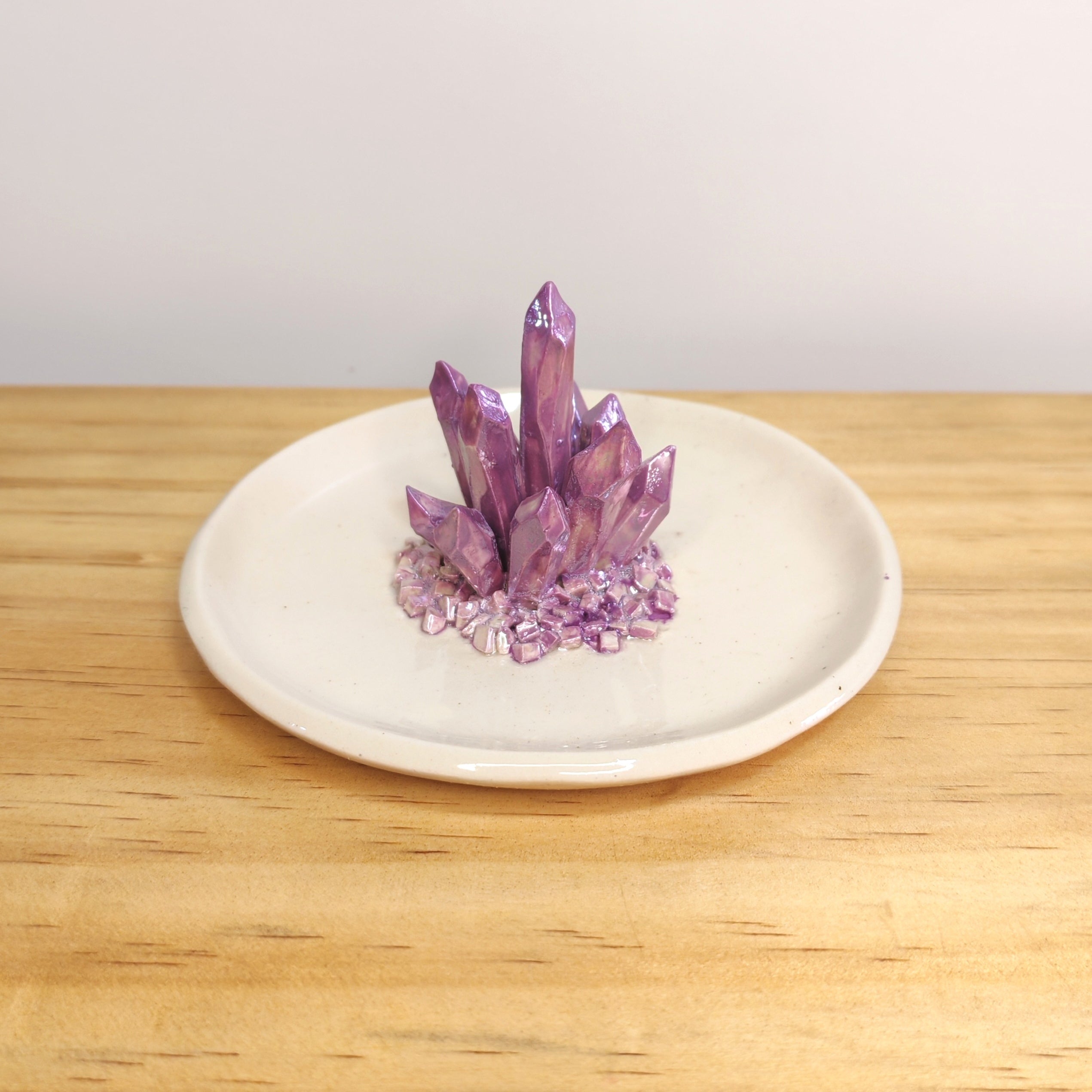 Joyero Amatistas de Cerámica con Tornasol