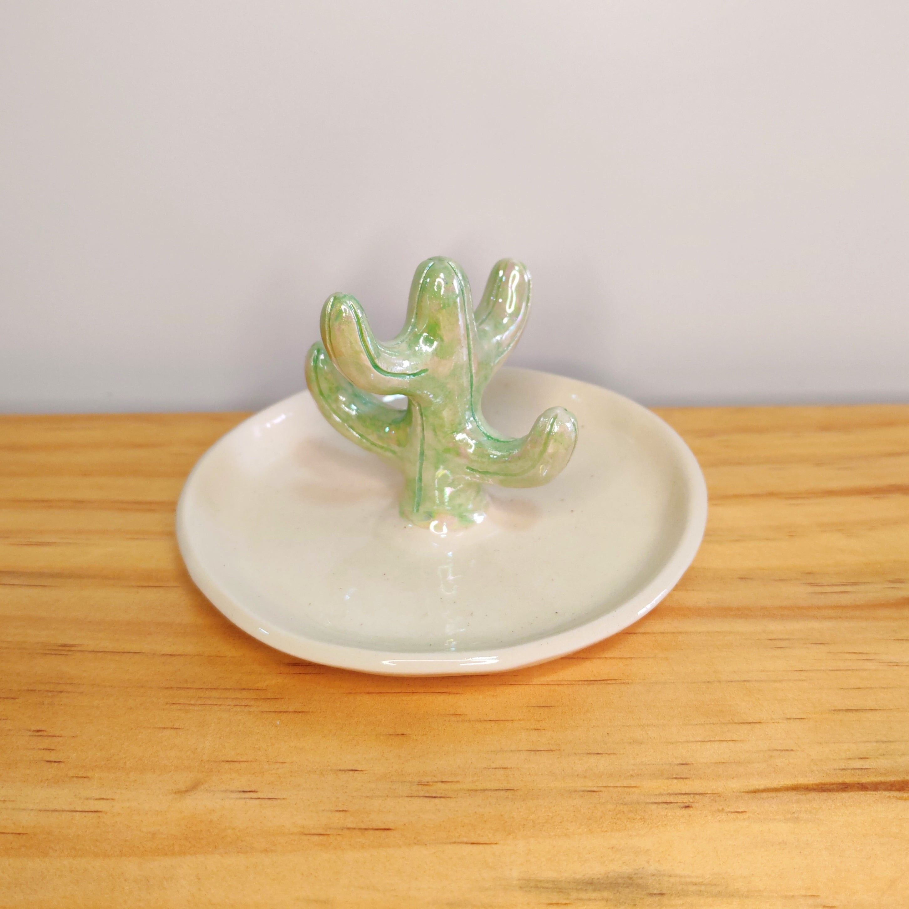 Joyero Cactus de Cerámica con Tornasol