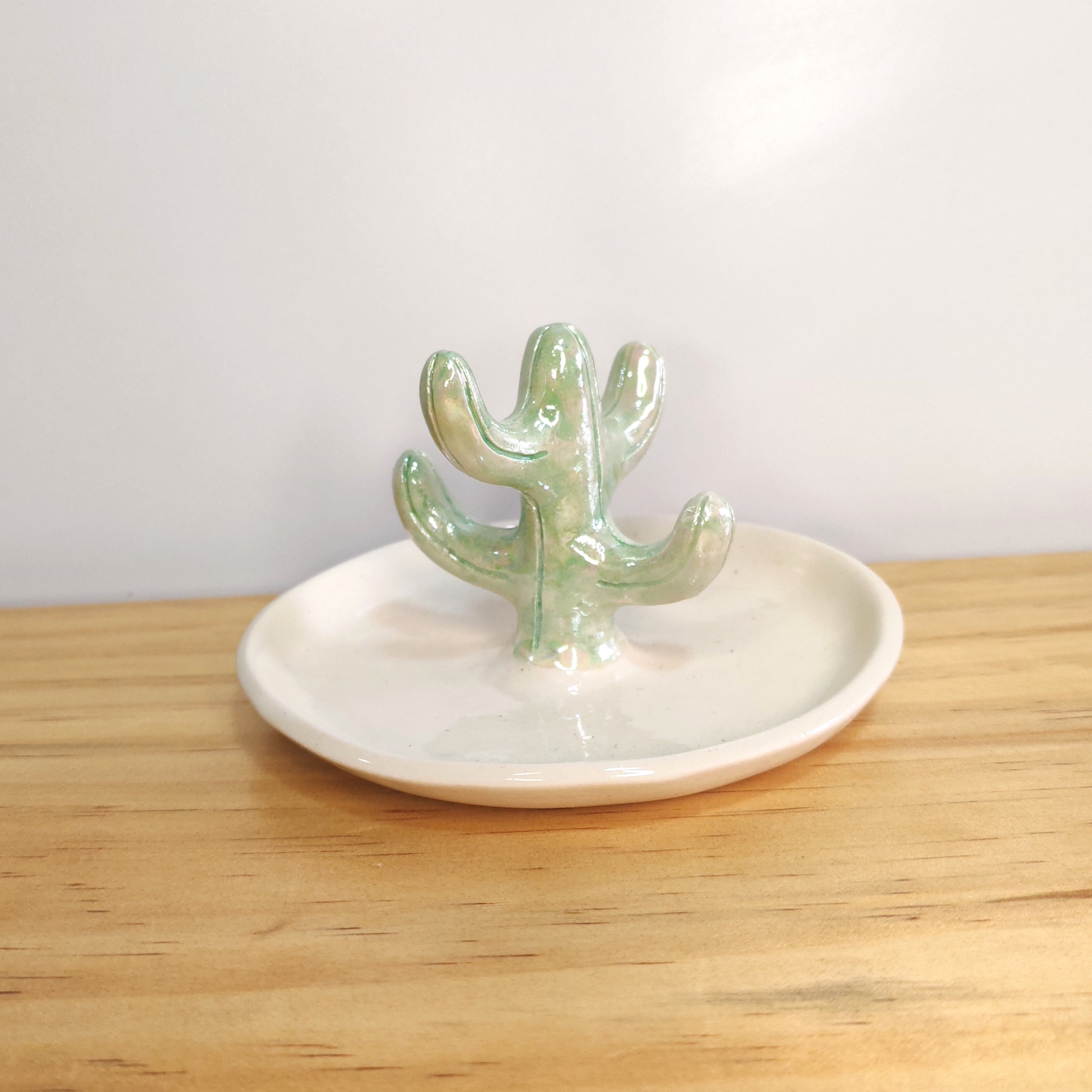 Joyero Cactus de Cerámica con Tornasol