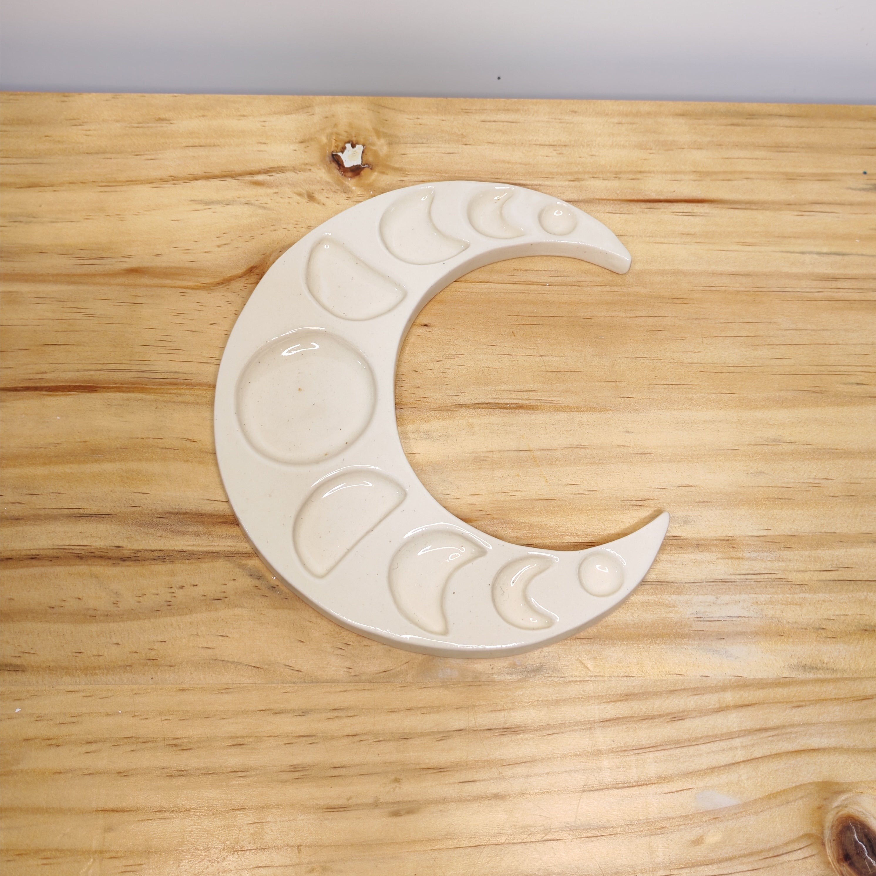 Paleta Mezcladora de Cerámica Media Luna