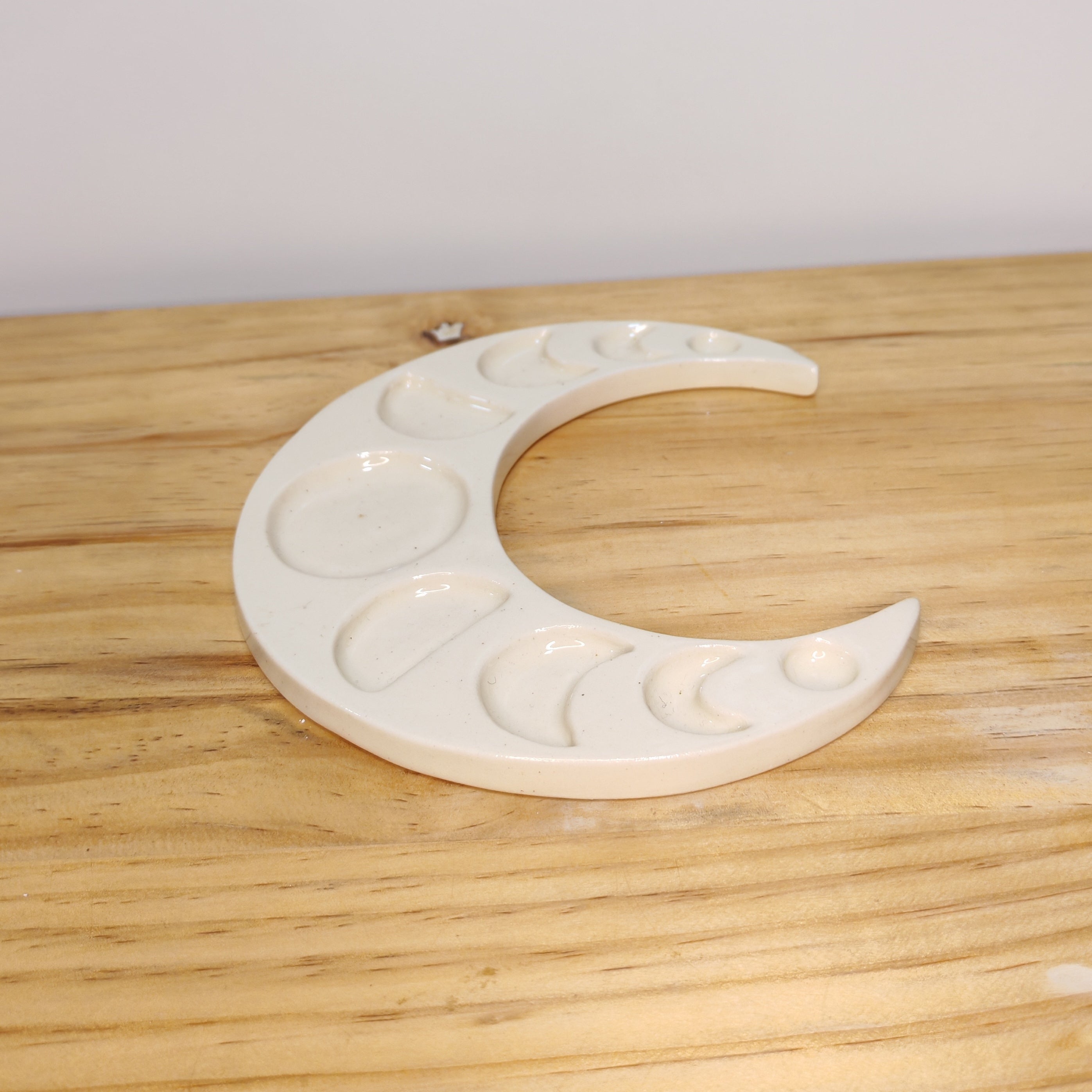 Paleta Mezcladora de Cerámica Media Luna