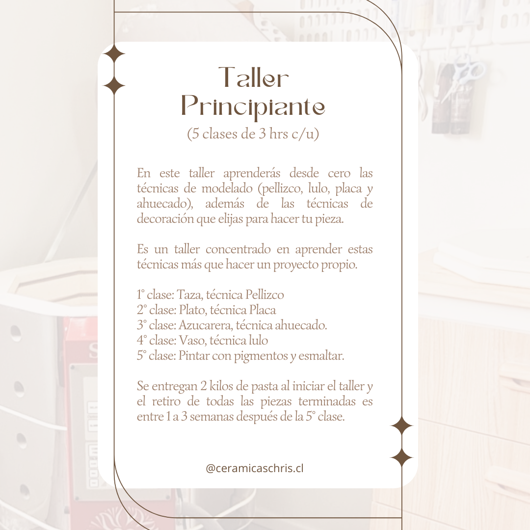 Clases para Principiantes en Cerámica