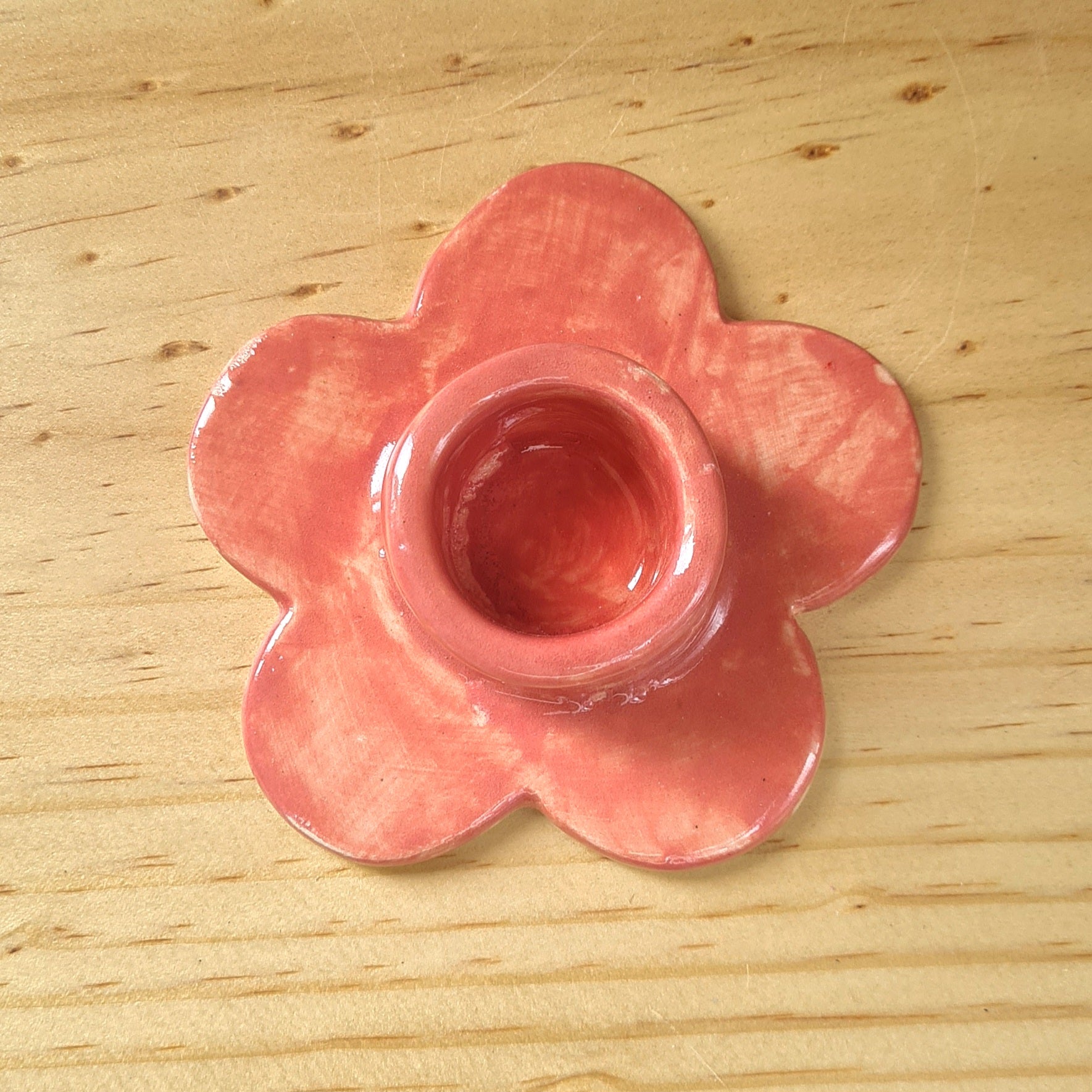 Portavela Flor Rosado