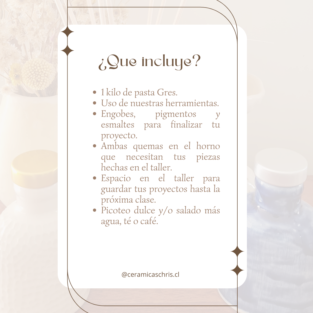 Clases para Principiantes Intensivo en Cerámica