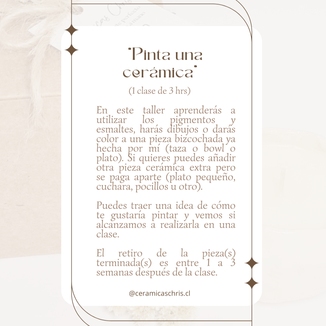 Taller “Pinta una cerámica"