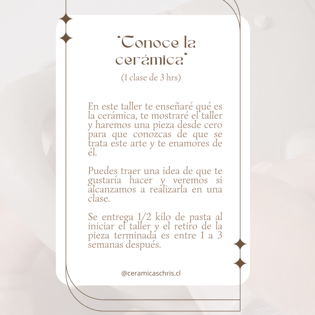 Taller “Conoce la cerámica”