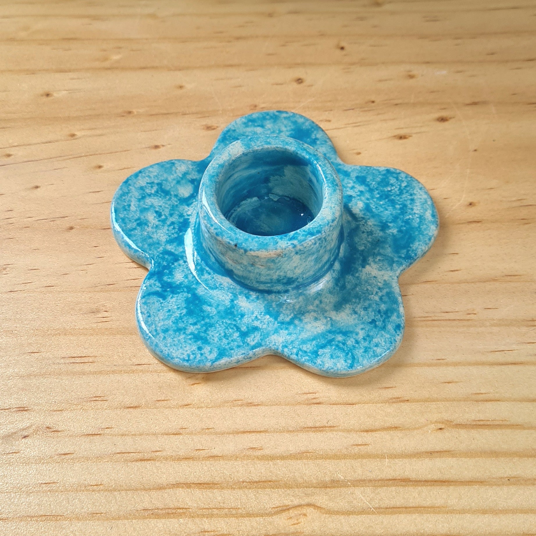 Portavela Flor Celeste