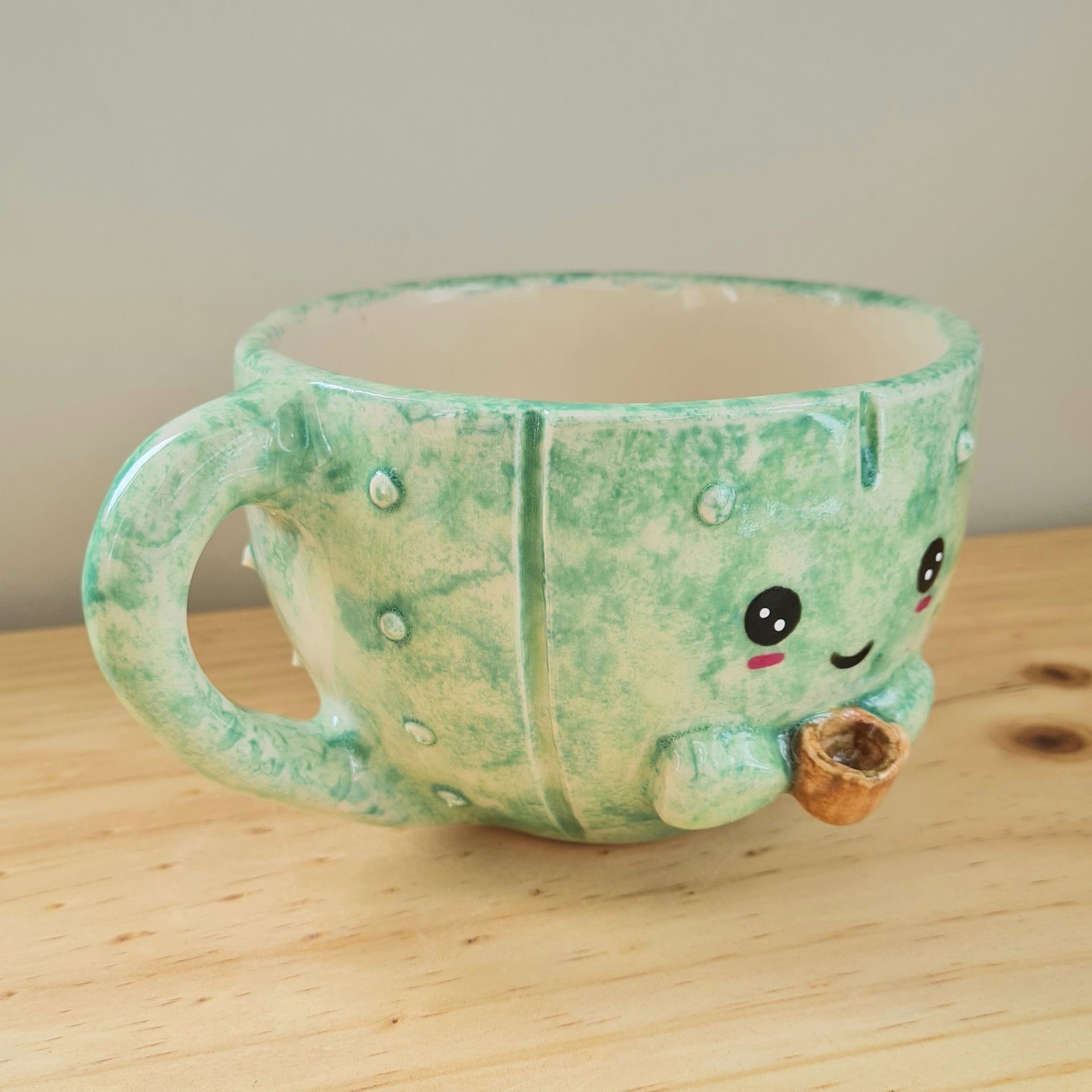 Taza Cactito con suaves espinas 🌵