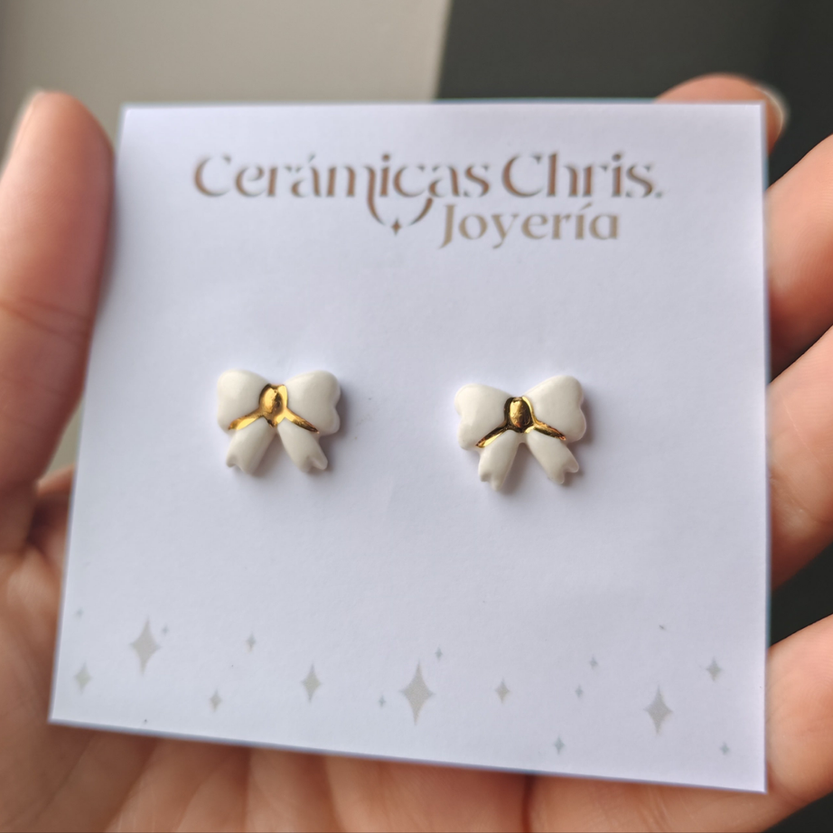 Aros Lazo Chico con detalles en Oro 24k
