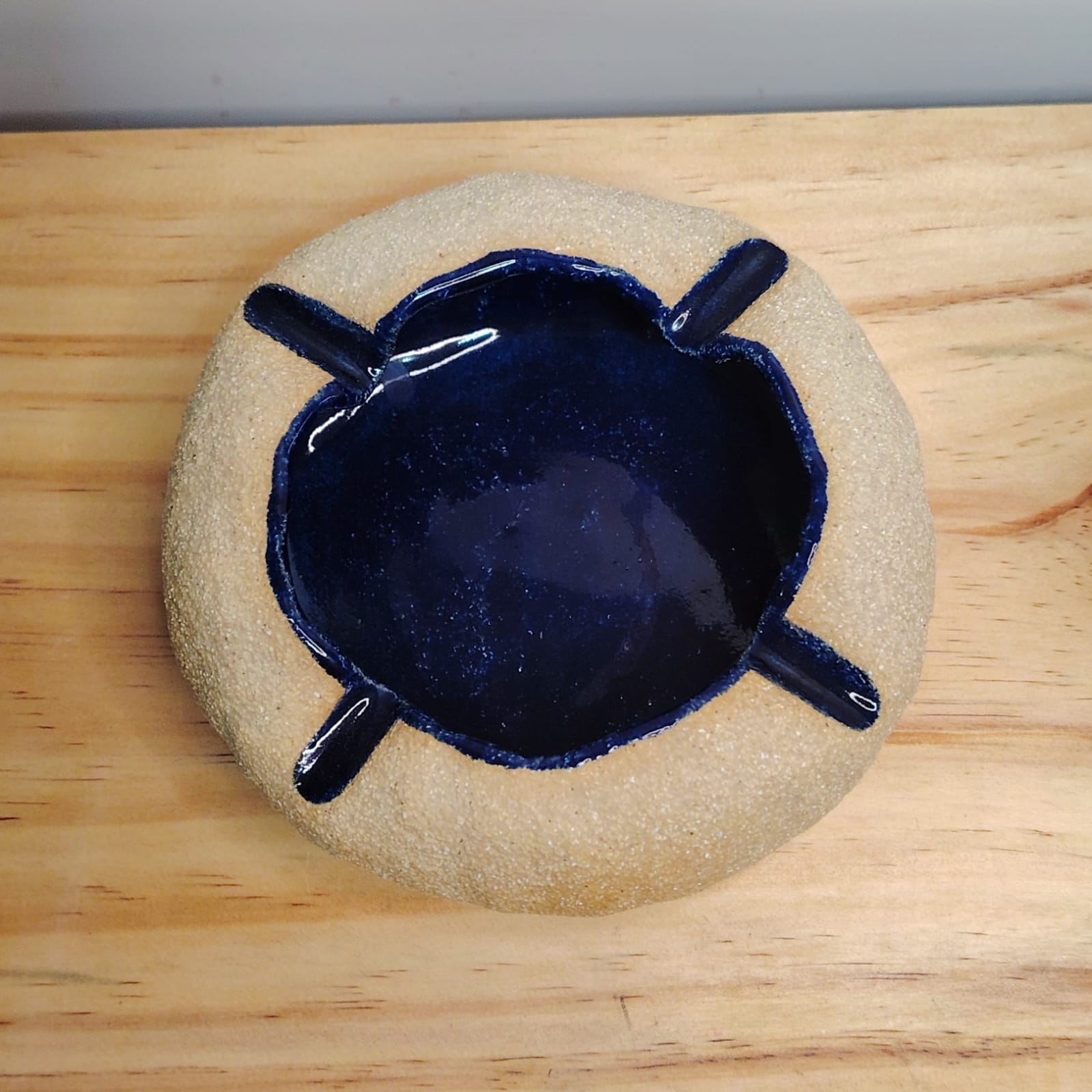 Cenicero de Cerámica Cobalto