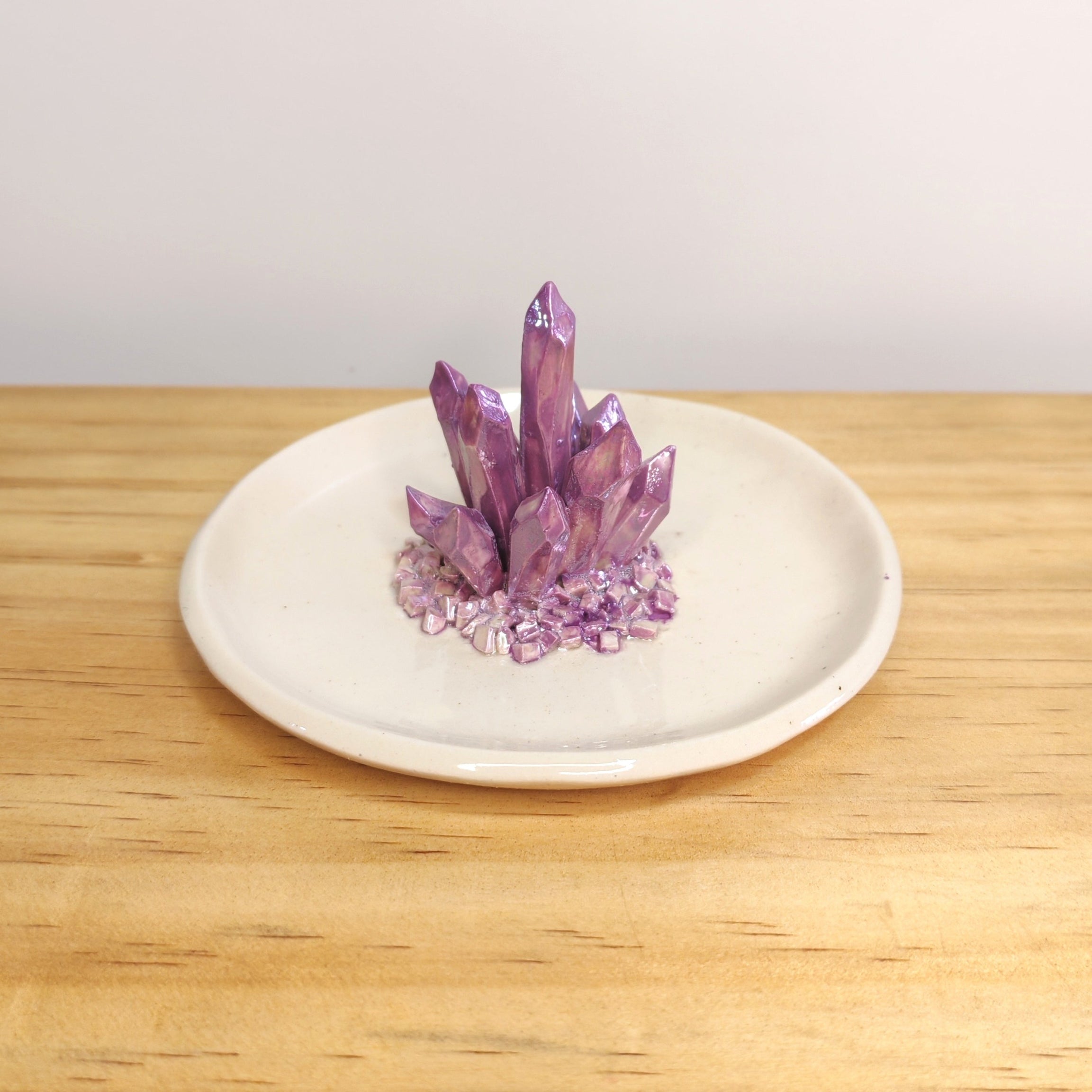 Joyero Amatistas de Cerámica con Tornasol