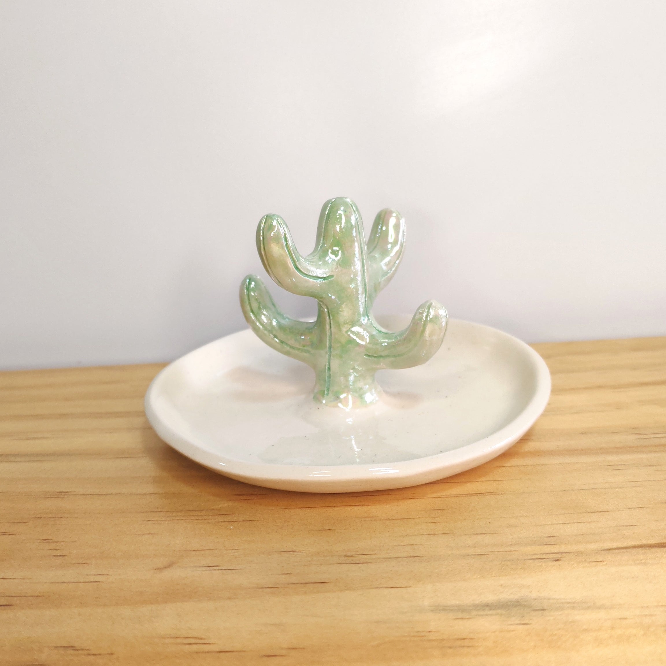 Joyero Cactus de Cerámica con Tornasol