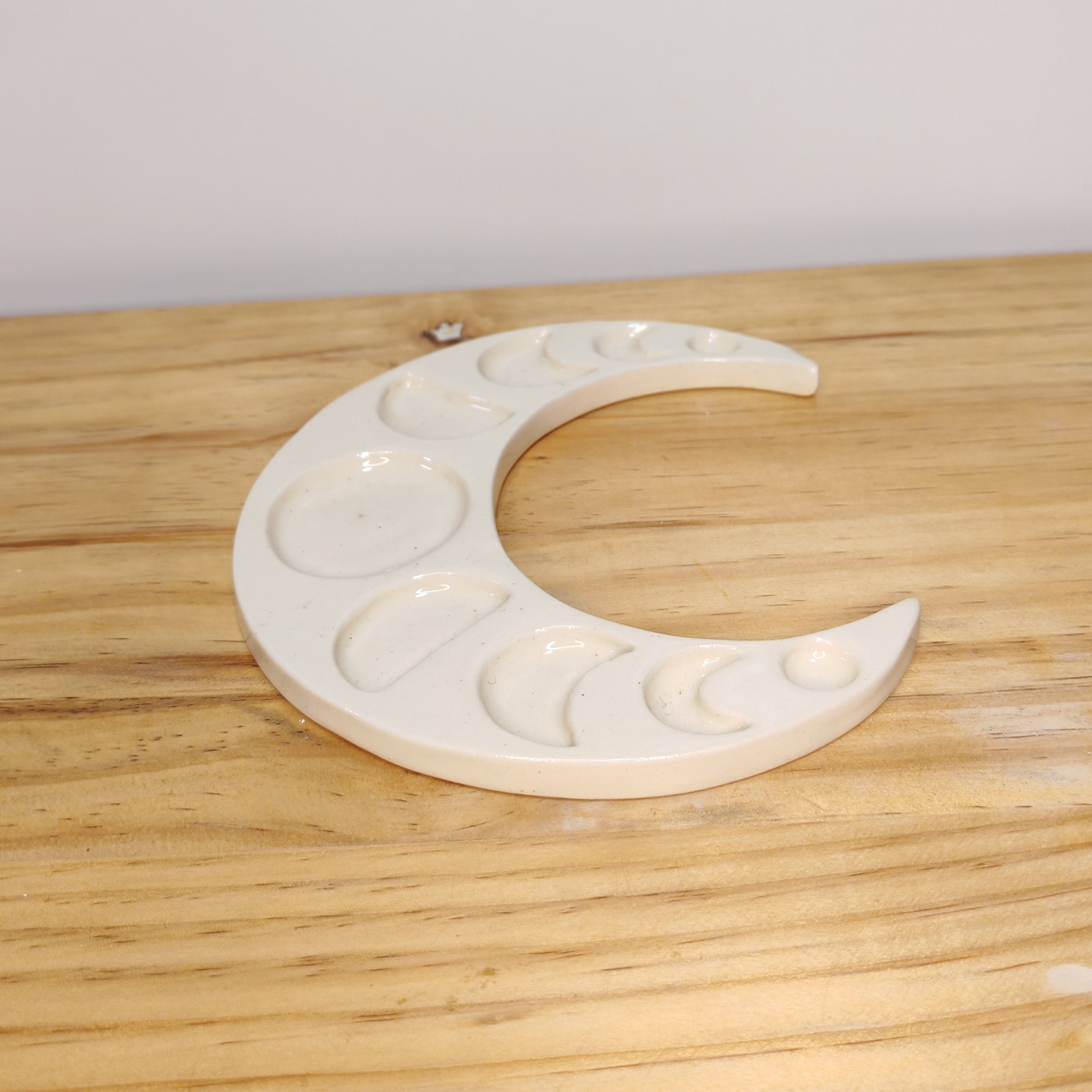 Paleta Mezcladora de Cerámica Media Luna