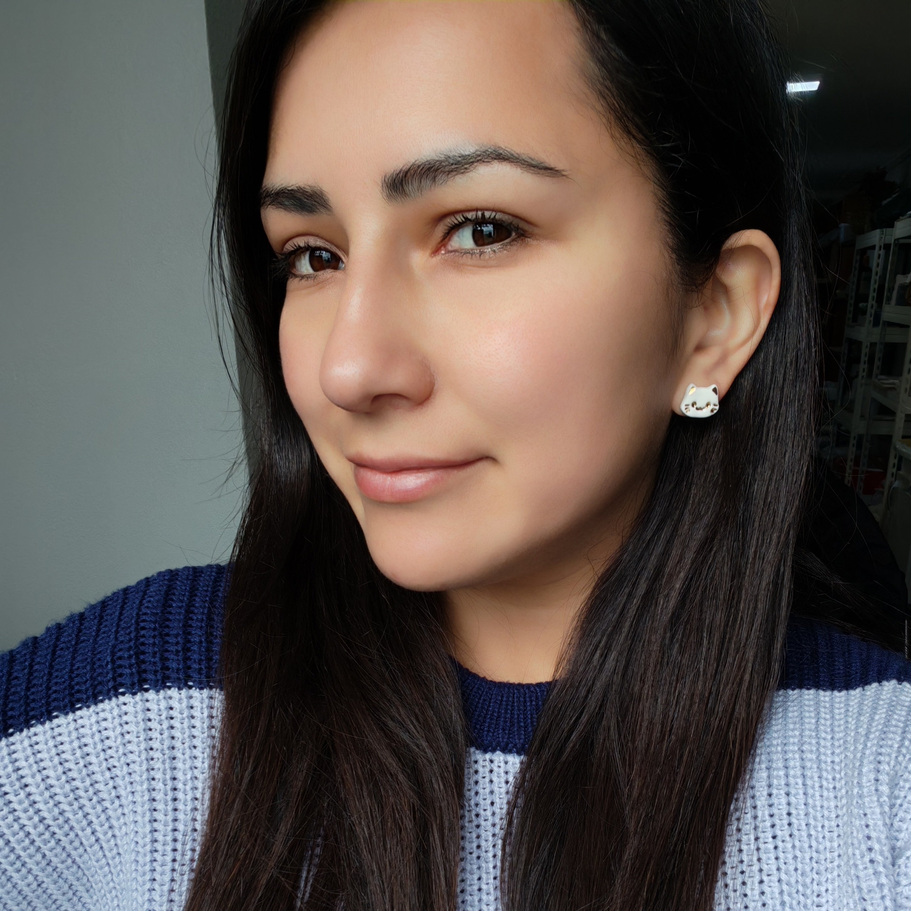 Aros Gatitos detalles Oro 24k y Plata