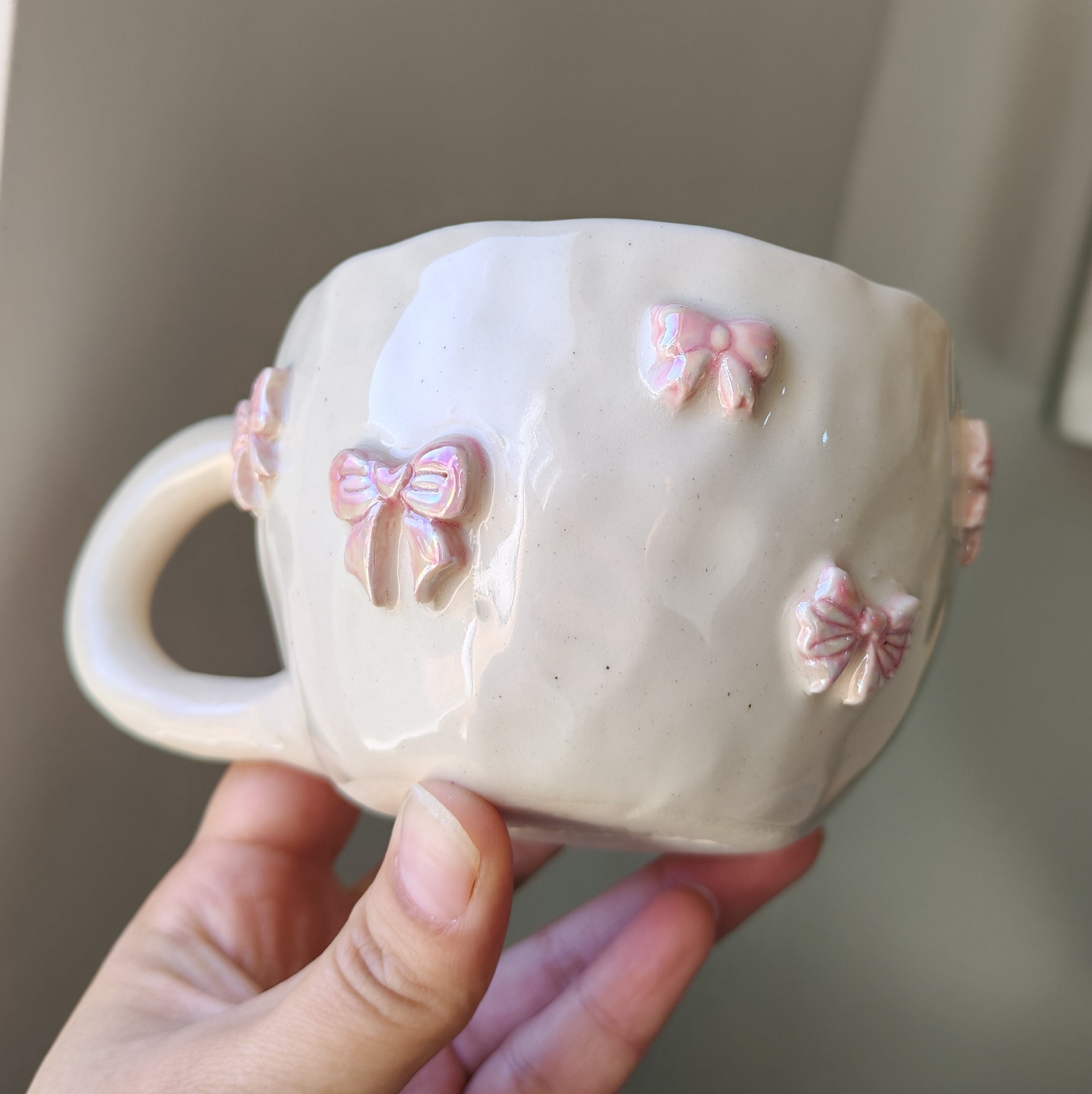 Taza Lazos Rosa Nácar