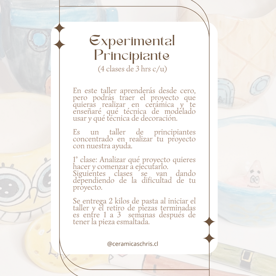 Clases Experimental Principiantes en Cerámica
