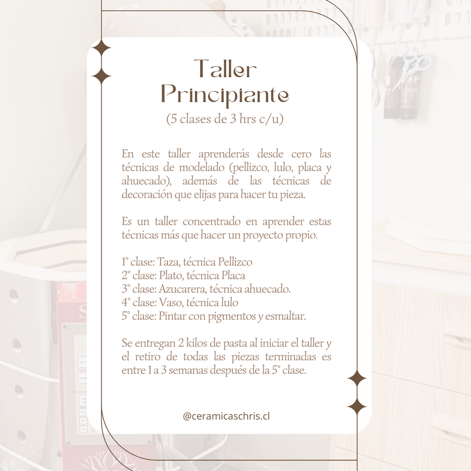 Clases para Principiantes en Cerámica