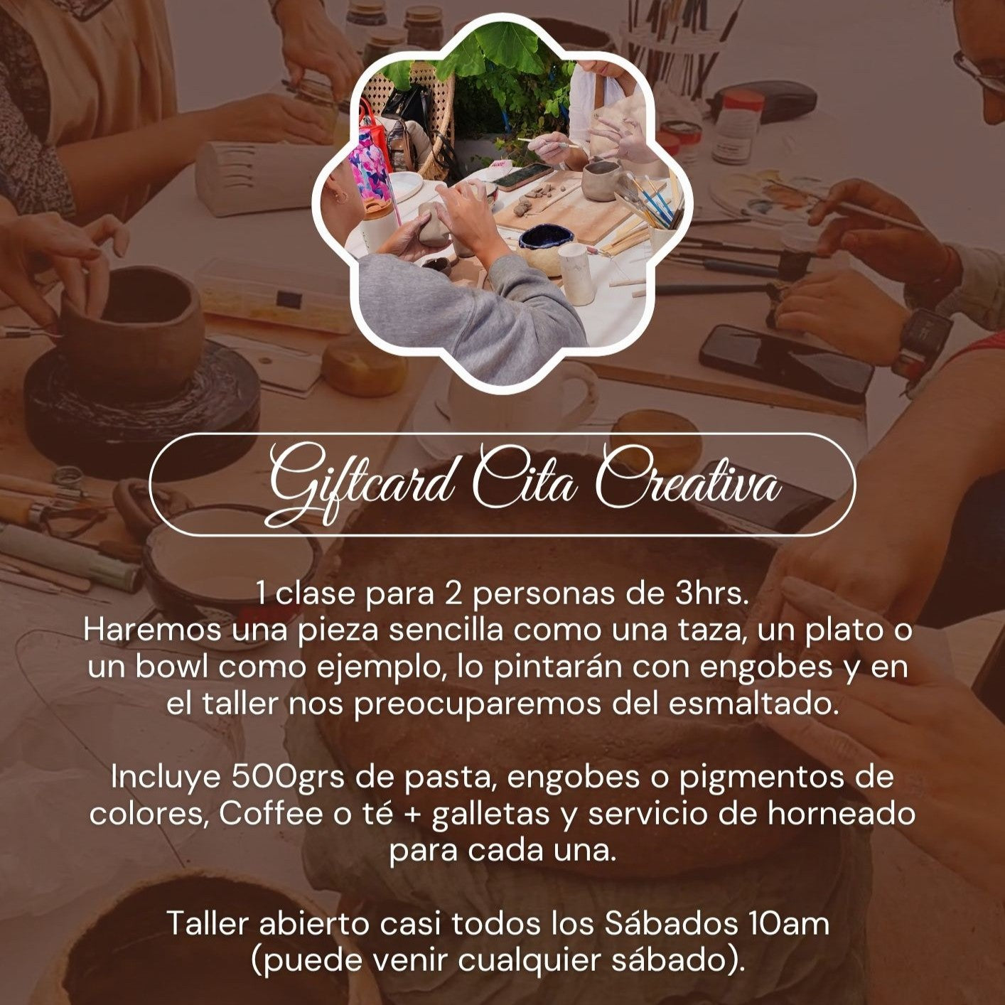 Giftcard Mamá Cerámica "Cita Creativa"