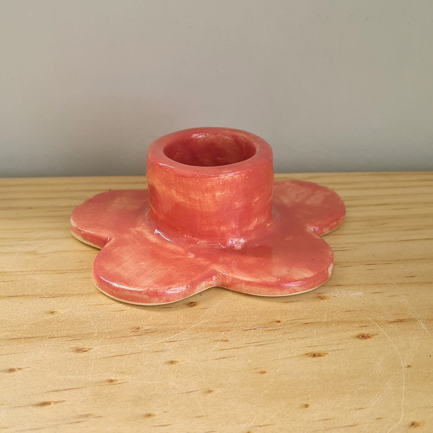 Portavela Flor Rosado