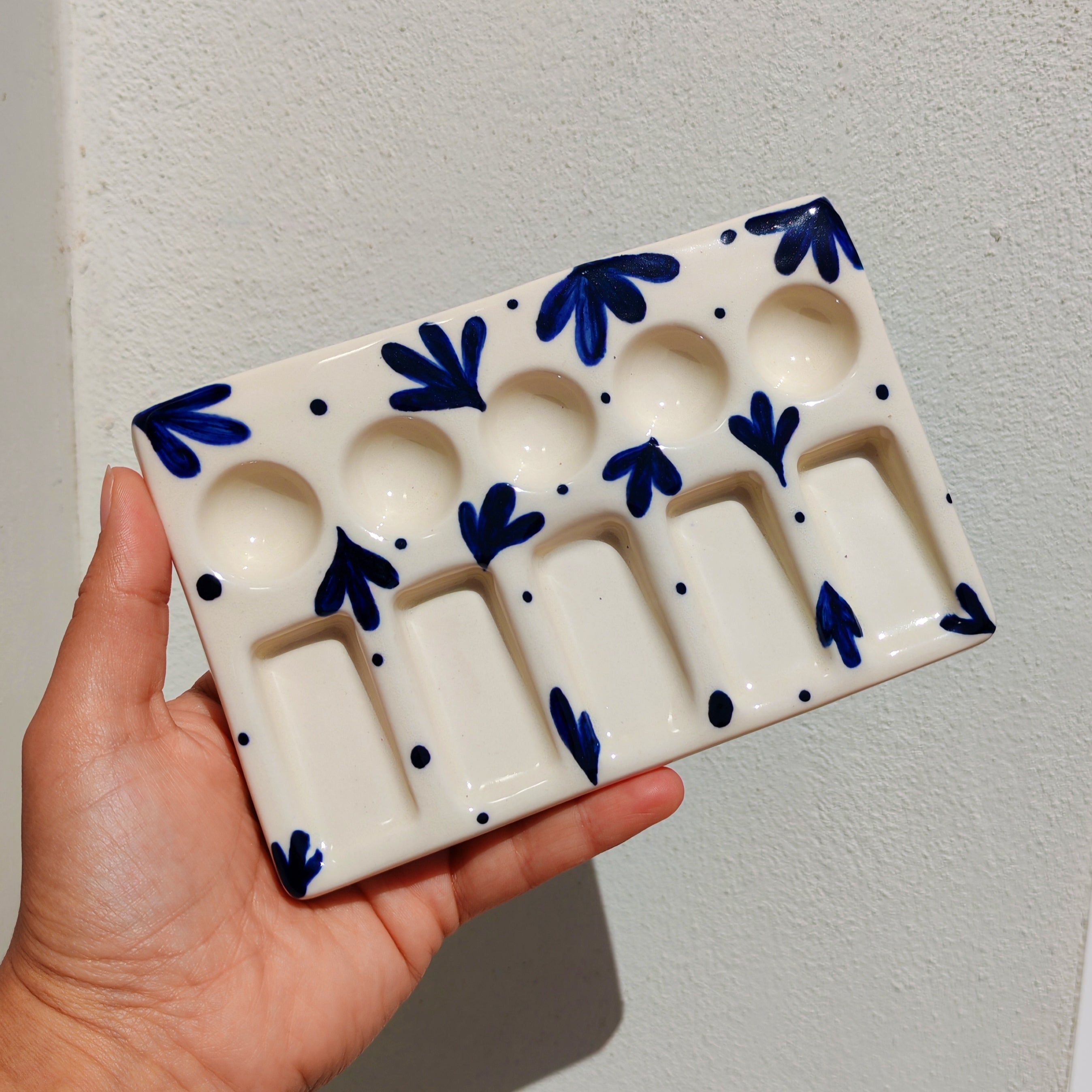 Paleta Mezcladora Hojas Azul