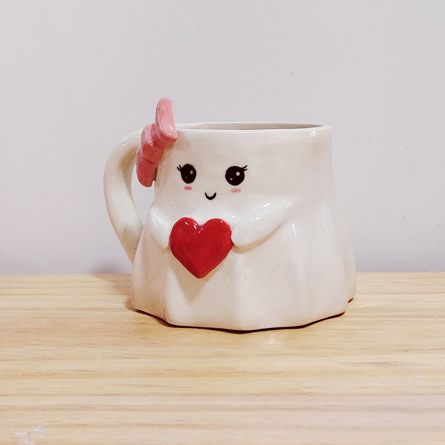 Taza Fantasma Lazo Rosa