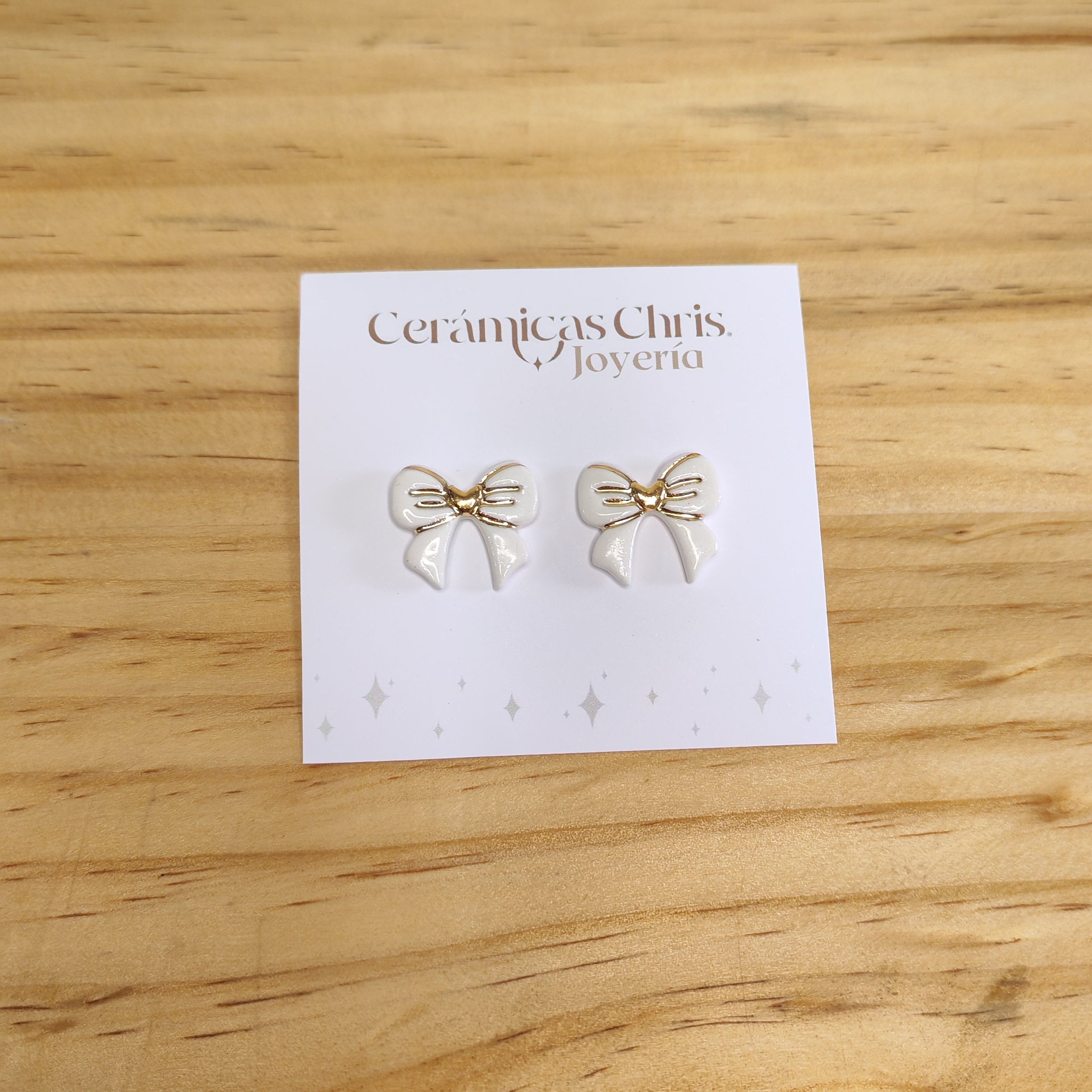 Aros Lazo Grande con detalles en Oro 24k