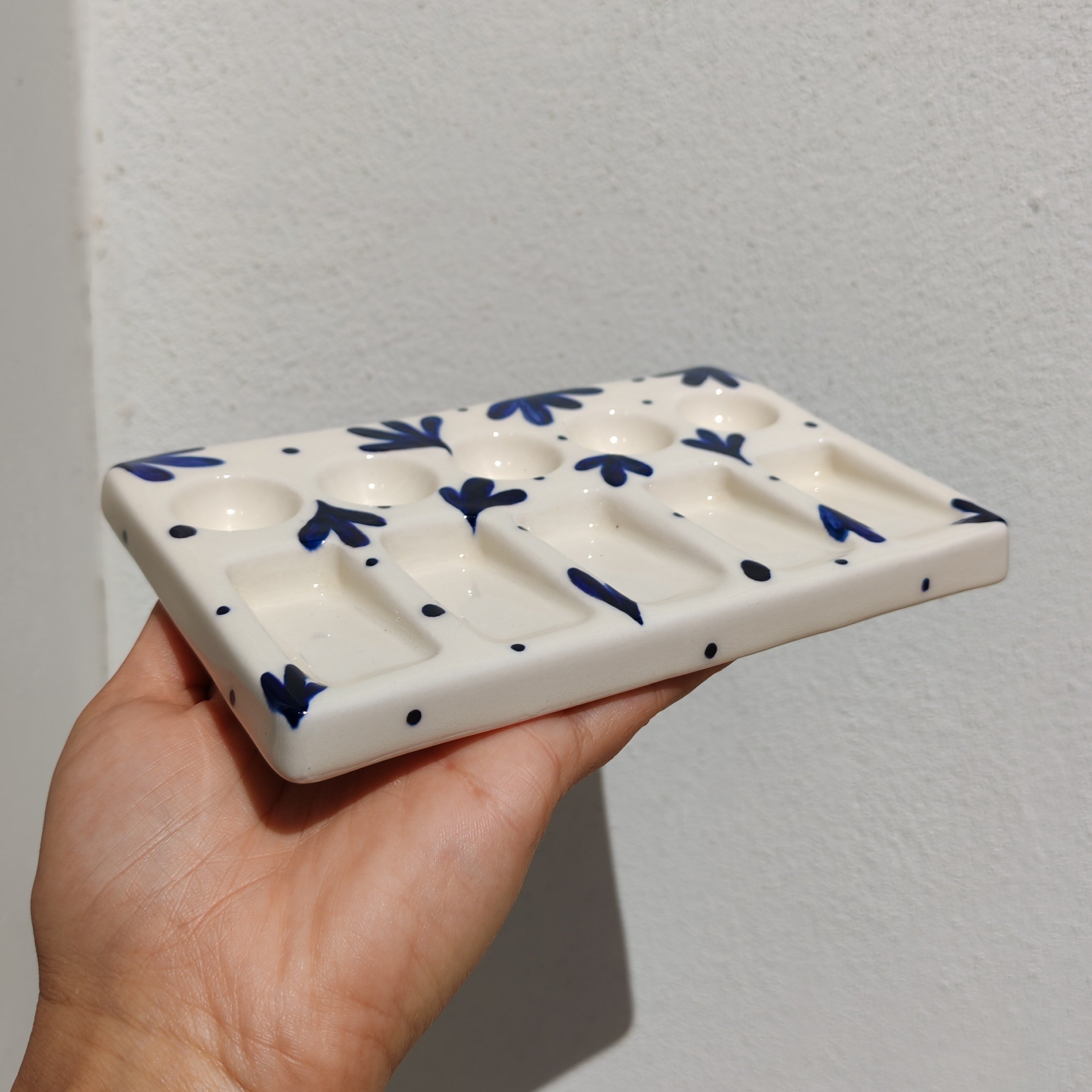 Paleta Mezcladora Hojas Azul