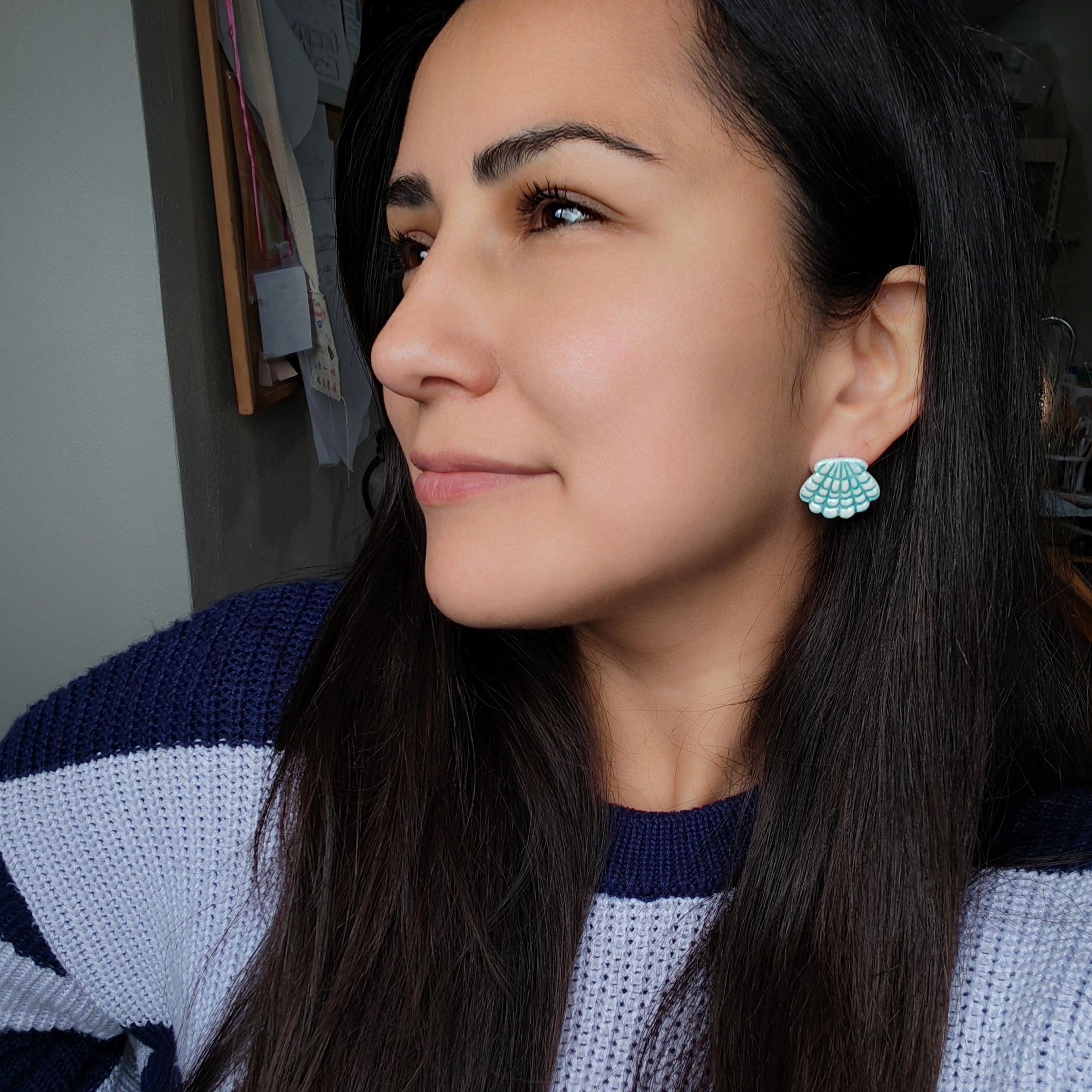 Aros Conchita Mar Calipso y brillo Nácar