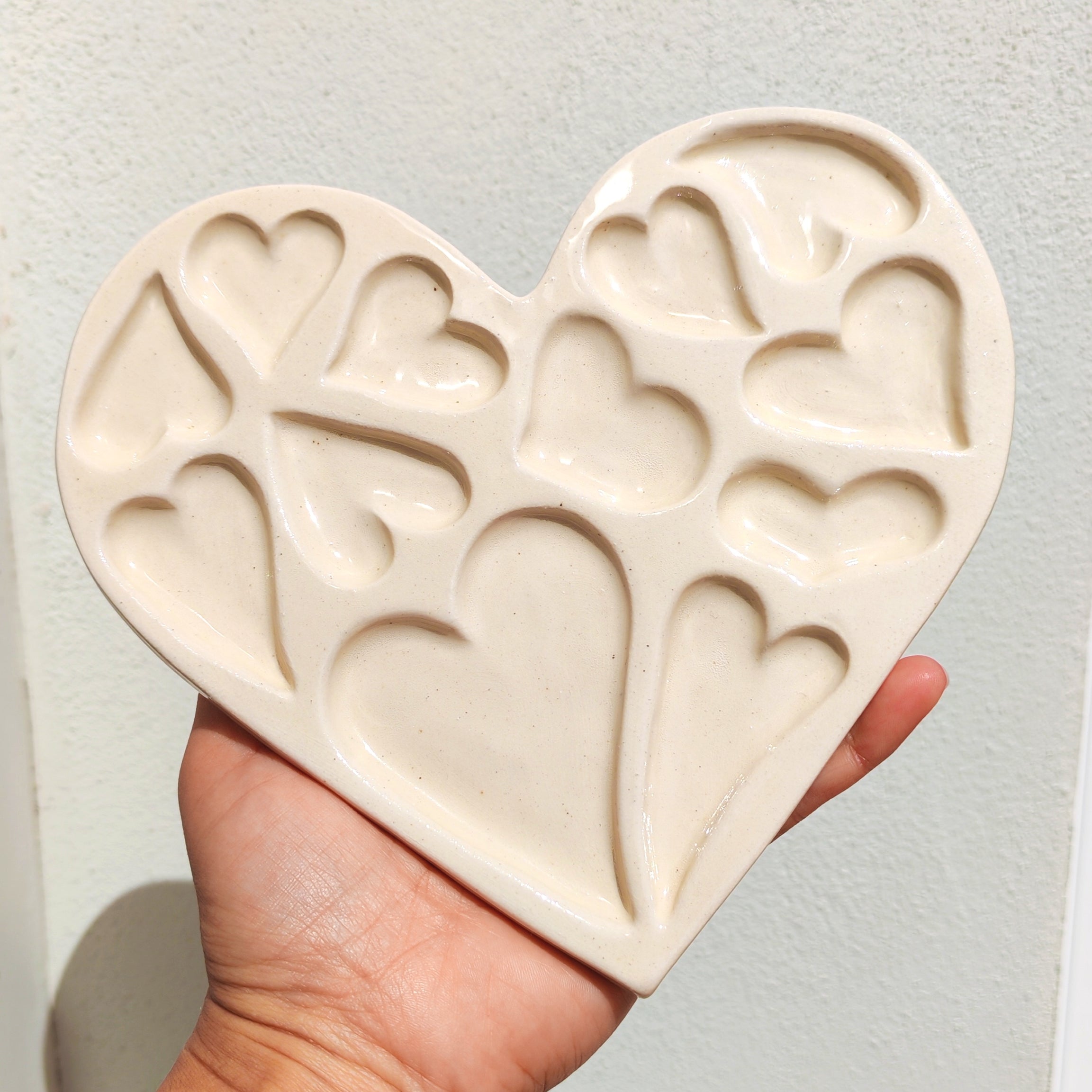 Paleta Mezcladora de Cerámica Corazón