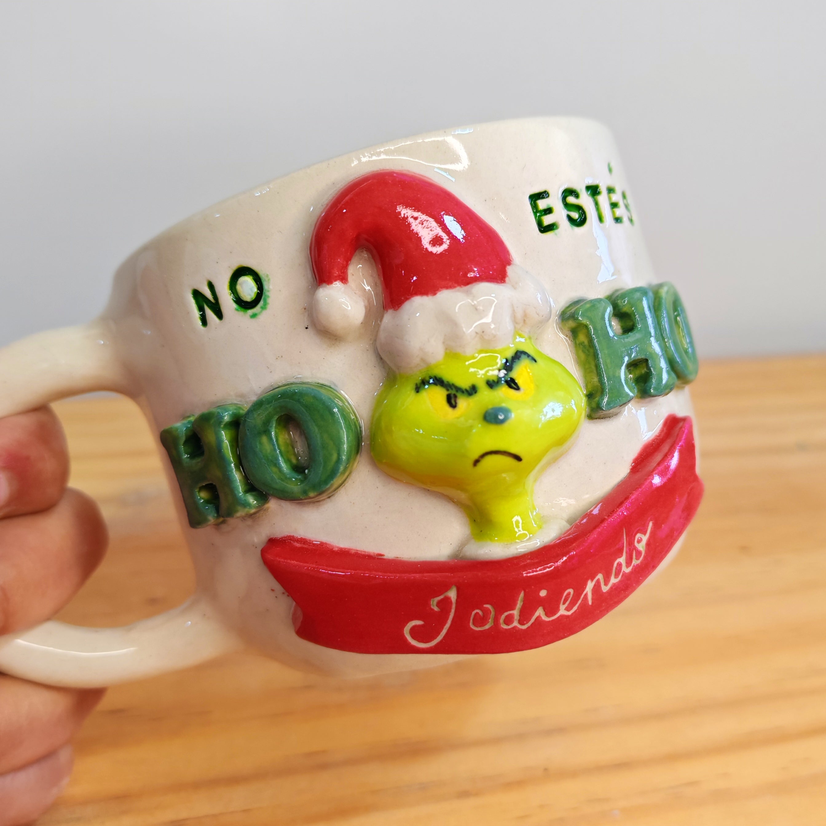Taza Grinch "Ho Ho Jodiendo" Navidad