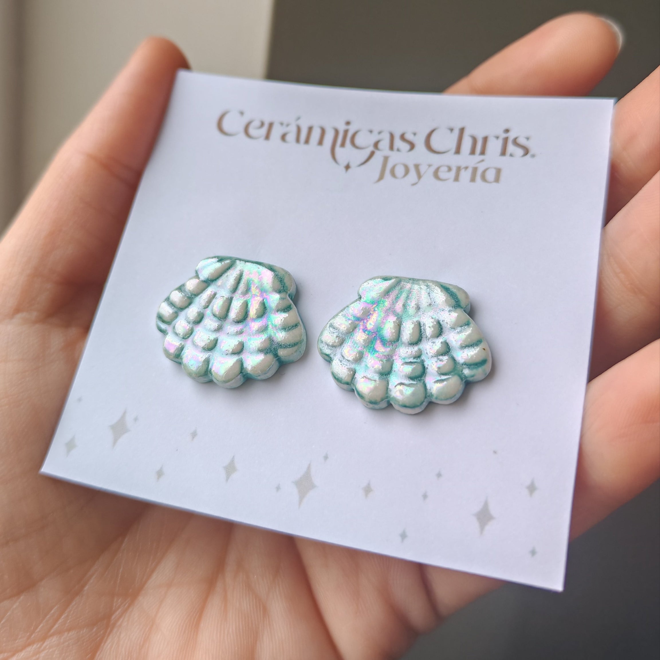 Aros Conchita Mar Calipso y brillo Nácar